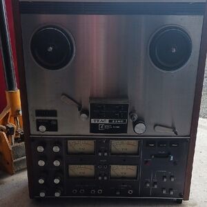 TEAC 3340 Silver and Black Reel-to-Reel Tape Recorder